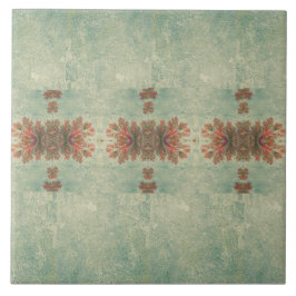 Vintage Decorative Tile Duo:Grönt och reddist-Brow Kakelplatta