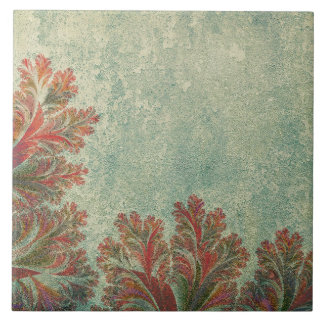 Vintage Decorative Tile Duo:Grönt och reddist-Brow Kakelplatta