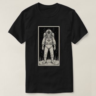 Vintage Deep Sea Diver Illustration T Shirt