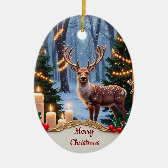Vintage Deer Holiday Ornament (Framsidan)