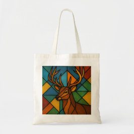 Vintage Deer Tiffany Style Stained Glass Art Tygkasse