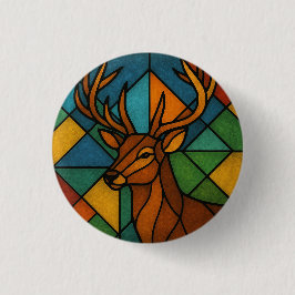 Vintage Deer Tiffany Style Stained Glass Design Knapp