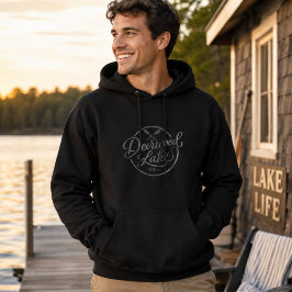 Vintage Deerwood Lake Klassiskt Sjøliv Hoodie
