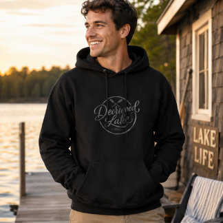 Vintage Deerwood Lake Klassiskt Sjøliv Hoodie