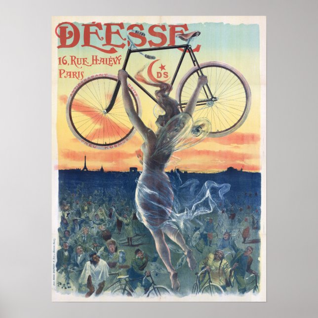 Vintage Deesse Cycles and Art Poster Girl (Framsidan)