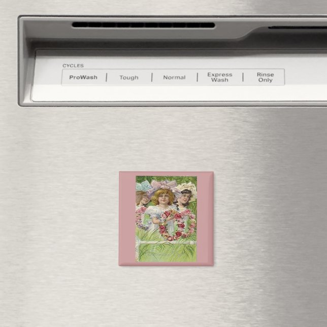 Vintage Dekoration Day Girls Magnet (In Situ (Dishwasher))
