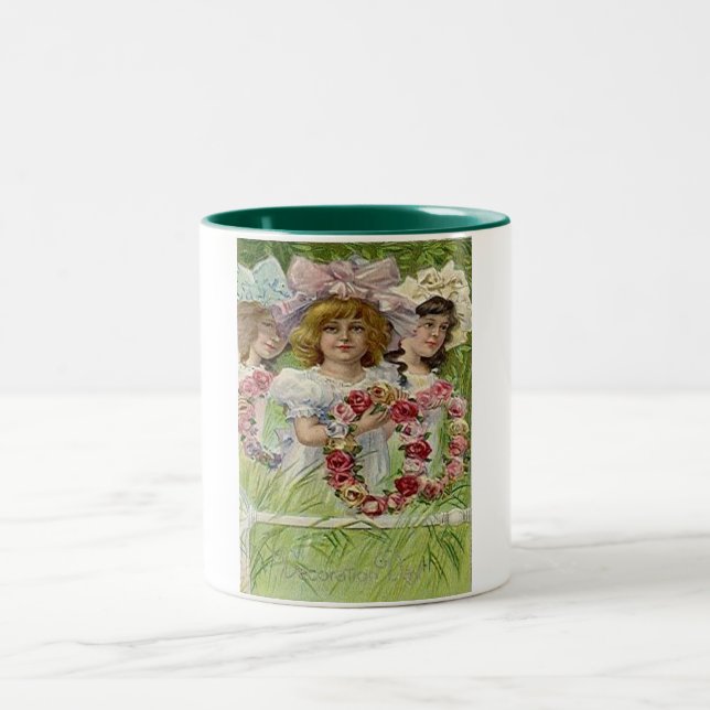Vintage Dekoration Day Girls Två-Tonad Mugg (Center)