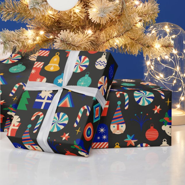 Vintage-Dekorationer, prydnadsföremål Presentpapper (Helgdagar)