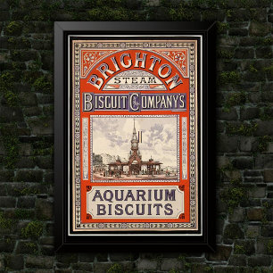 Vintage dekorativ livsmedelsprodukt handel reklam poster