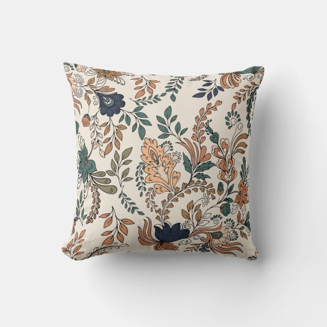Vintage dekorativ paisley, sömlös, liten mönster  kudde (Framsida)