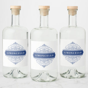 Vintage dekorativ ram Limoncello Spritflaskor Etikett
