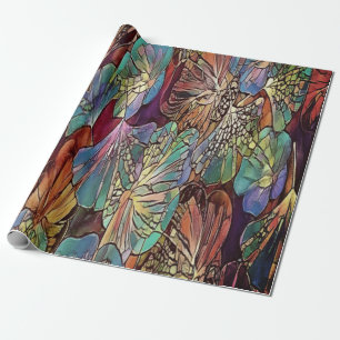 Vintage Dekorativt Blommönster utomhus Presentpapper