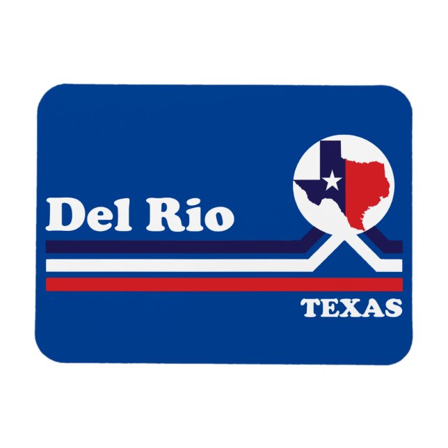 Vintage Del Rio Texas Magnet (Horisontell)