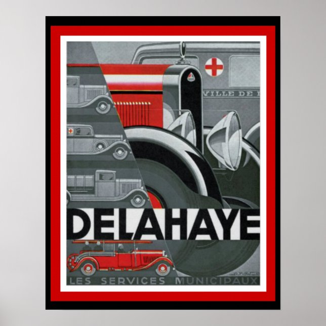 Vintage Delahaye Ad Poster (Framsidan)
