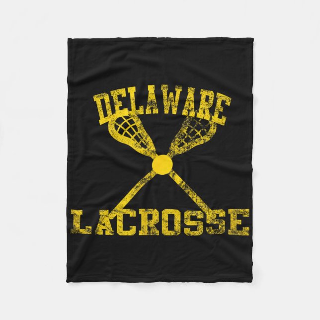 Vintage Delaware Lacrosse Fleecefilt (Framsidan)
