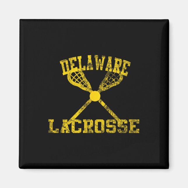 Vintage Delaware Lacrosse Magnet (Framsidan)