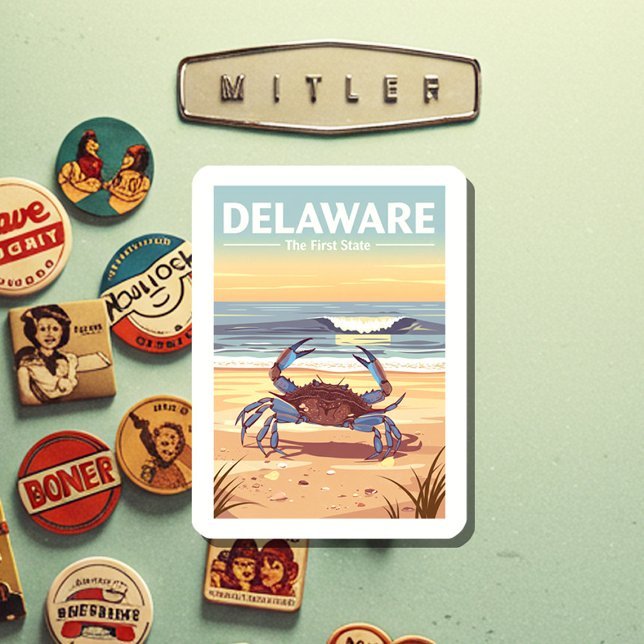 Vintage Delaware Magnet (Skapare uppladdad)