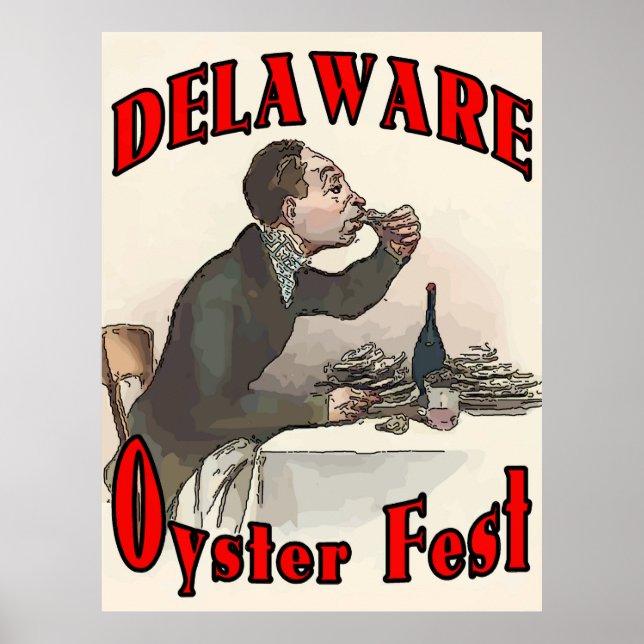 Vintage Delaware Oyster Fest Poster (Framsidan)