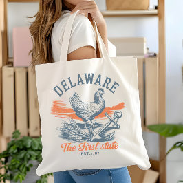 Vintage Delaware Souvenir Reusable Bag Tygkasse
