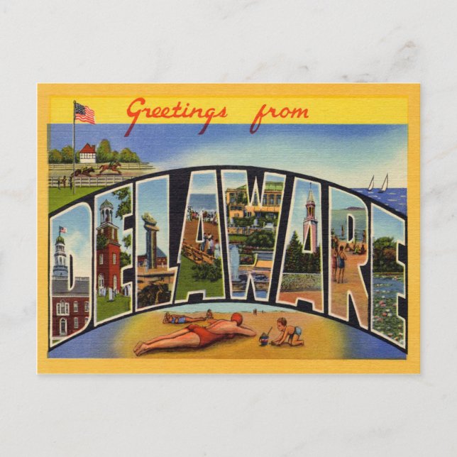 Vintage Delaware Vykort (Framsida)