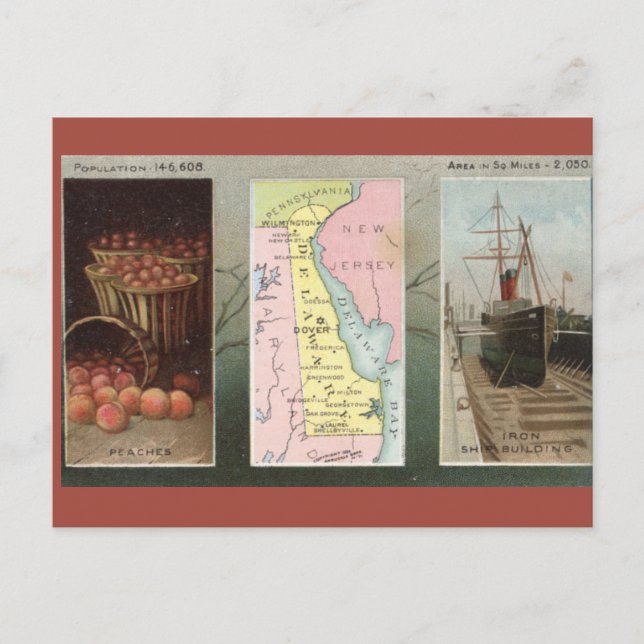 Vintage Delaware Vykort (Framsida)