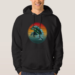 Vintage Delfin Hav Havsdjur Delfiner Hoodie