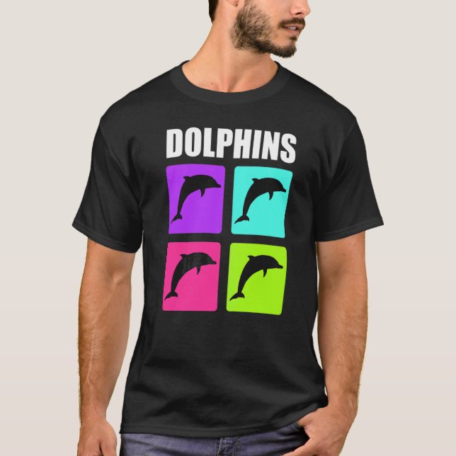 Vintage-delfiner T Shirt (Framsida)