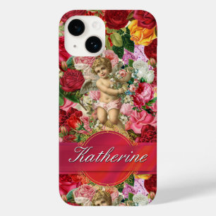 Vintage Delikat Victorian Ro och Cherub