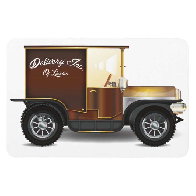Vintage Delivery Van Magnet (Horisontell)