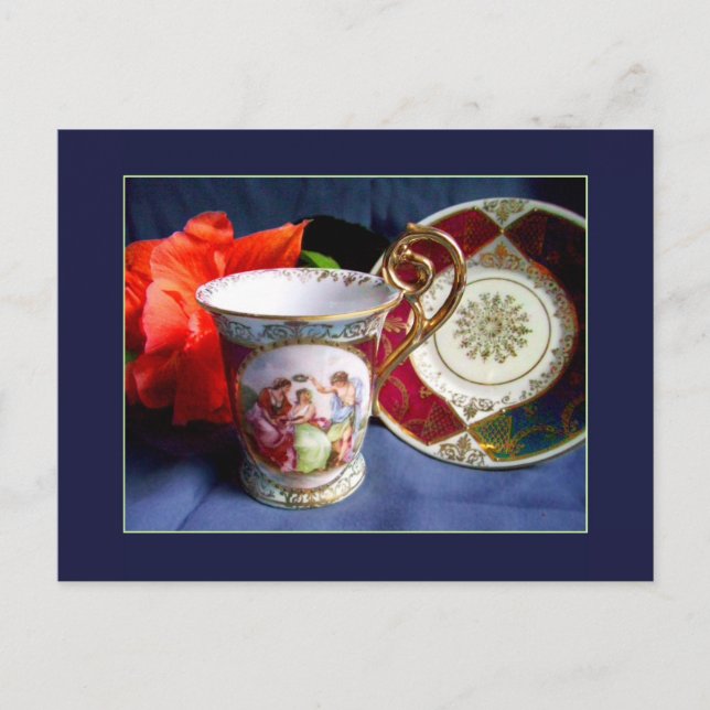 Vintage Demitasse Vykort (Framsida)