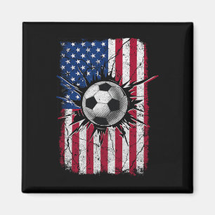 Vintage Den 4 juli Manar USA amerikanska Flagga B Magnet