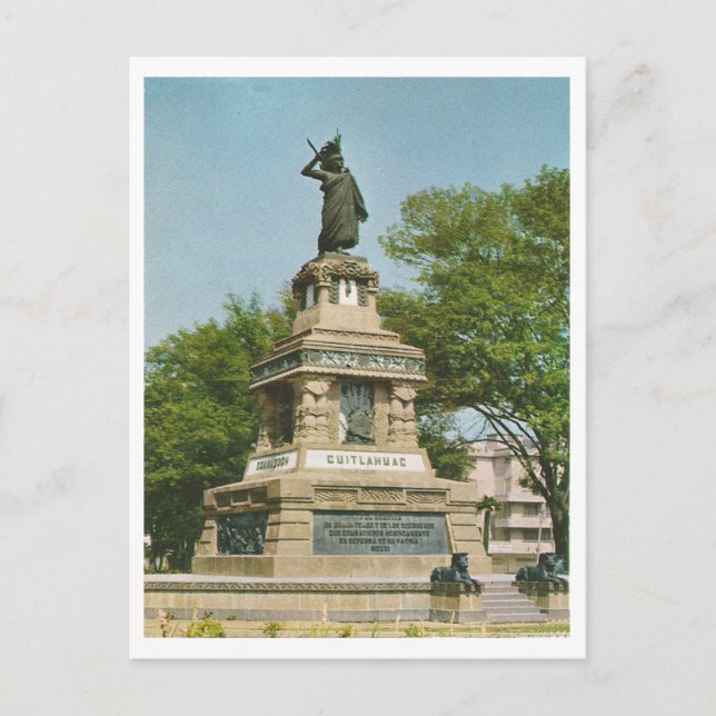 Vintage Den senaste Aztec-kejsaren Vykort (Framsida)