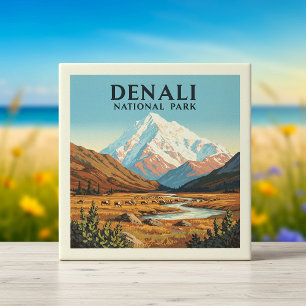 Vintage Denali nationalpark Kakelplatta