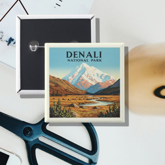 Vintage Denali nationalpark Knapp (Skapare uppladdad)