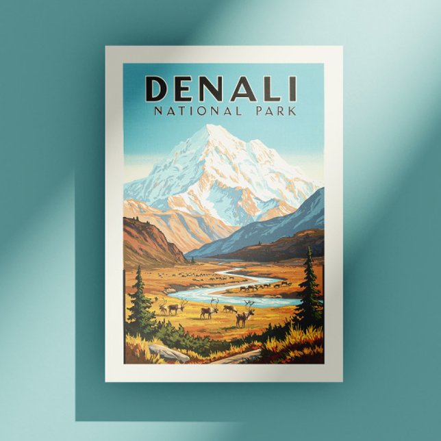 Vintage Denali nationalpark Vykort (Skapare uppladdad)