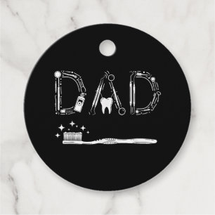 Vintage Dentist Pappa Far Grandpa Fars dag Me Gåvor Etiketter