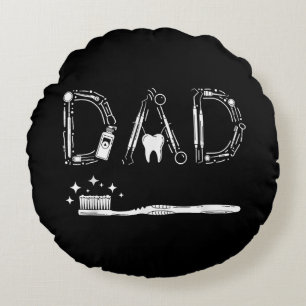 Vintage Dentist Pappa Far Grandpa Fars dag Me Rund Kudde