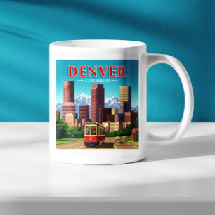 Vintage Denver Colorado Kaffemugg