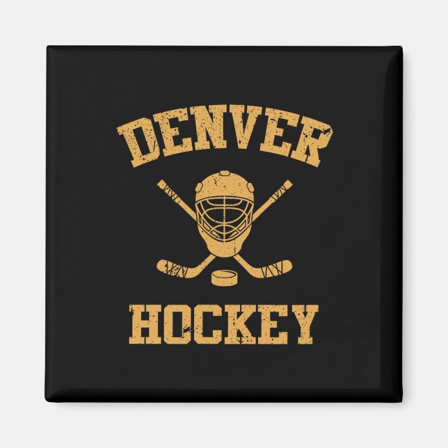 Vintage Denver Hockey  Magnet (Framsidan)