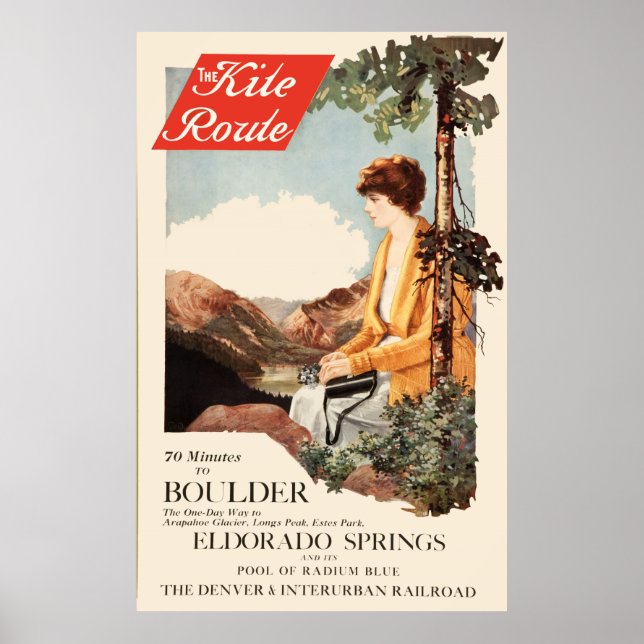 Vintage Denver & Interurban Railroad Poster (Framsidan)