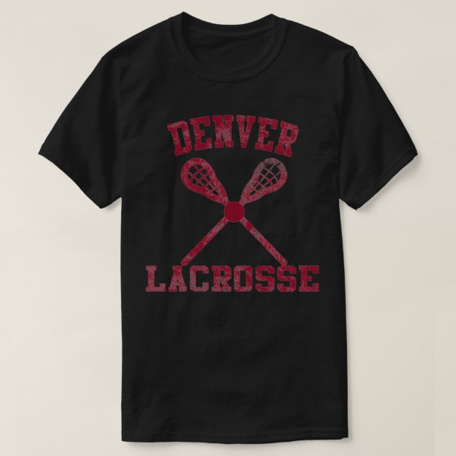 Vintage Denver Lacrosse T Shirt (Design framsida)