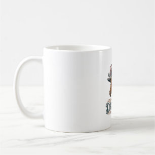Vintage Derby Häst Blommig Hatt Tröja Design_1 Kaffemugg