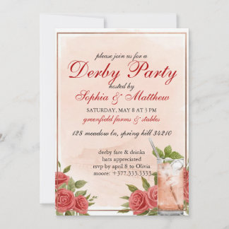 Vintage Derby Horse Racing Party Invitation 2026  Inbjudningar