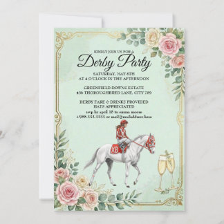 Vintage Derby Horse Racing Party Invitation 2026 Inbjudningar