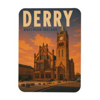 Vintage Derry Nordirland presenter och souvenirer Magnet