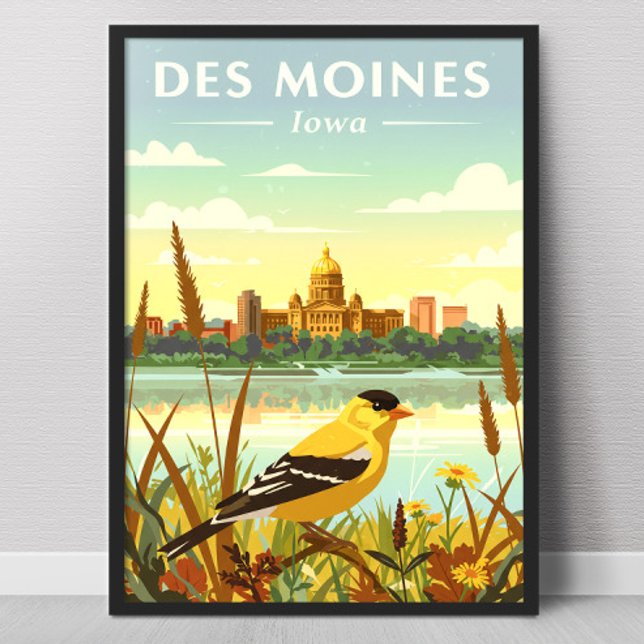 Vintage Des Moines Iowa Poster (Skapare uppladdad)