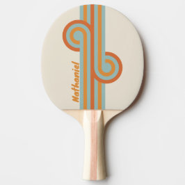 Vintage Desert Flower Stripe Loop med namn Pingisracket