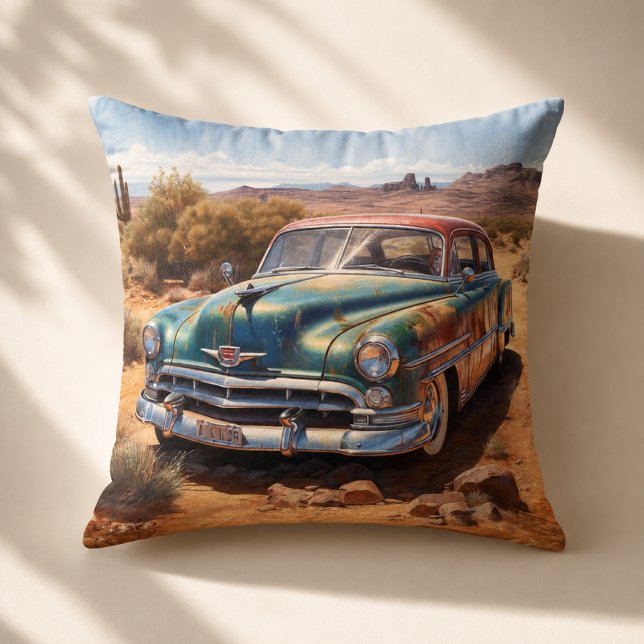 Vintage Desertbil Southwest Road Trip Kudde (Skapare uppladdad)