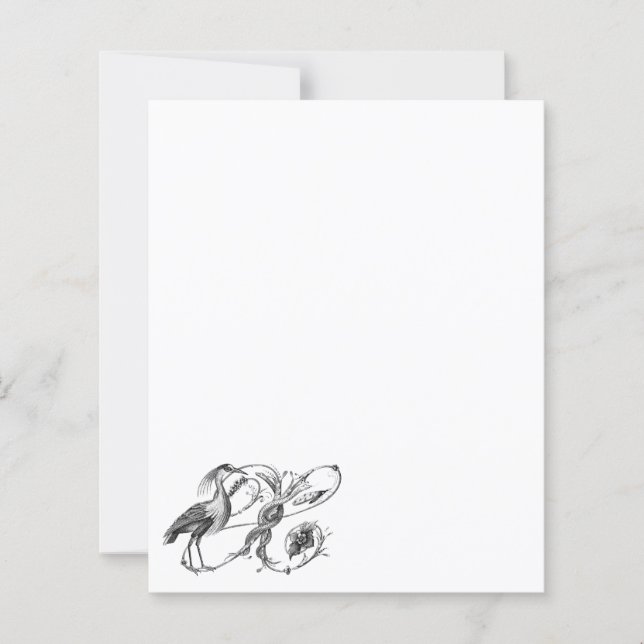 Vintage Design Italienskt Papper från White Heron (Framsida)