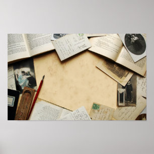Vintage Desk Poster